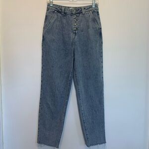 Simple Society Retro 80s High Waist Button Fly Jeans